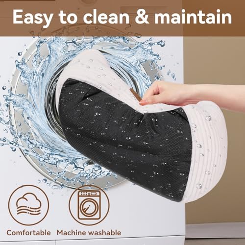 Zerbuger 20in Cream Rectangle Cat Dog Bed Machine Washable Sleeping Sofa