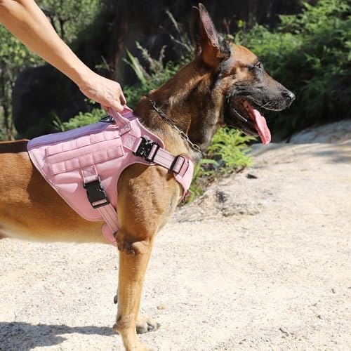 ICEFANG Tactical Dog Harness for Medium Dogs,Reflective No Pull Dog Vest