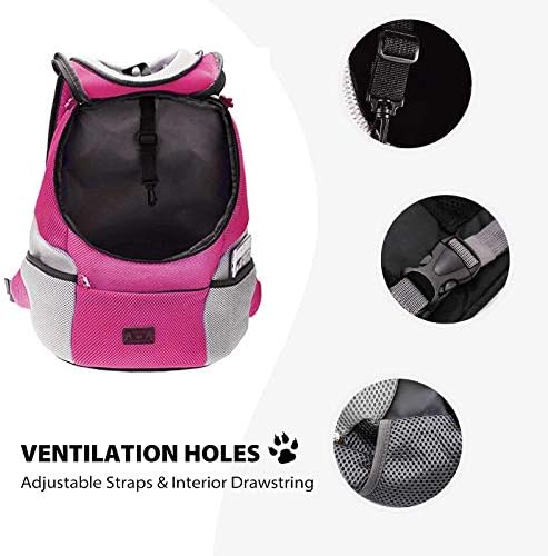 PETCUTE Dog Backpack Carrier Cat Carrier Pet Travel Carriers for Small Dogs and Cats Pet Travel Backpack
