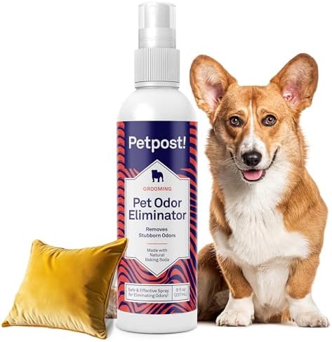 Petpost | Pet Odor Eliminator Spray for Dogs & Cats - Naturally Effective Deodorant and Bad Smell Killer - For Spraying Your Pet or Around the Home 8 oz.