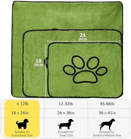 PatiencET Washable Pee Pads for Dogs, 18"x 24" Super Absorbent Reusable Puppy Pads for Pet Training, Housebreaking and Incontinence, 2 Pack Puppy Potty Pads with Leakproof Non-Slip Bottom