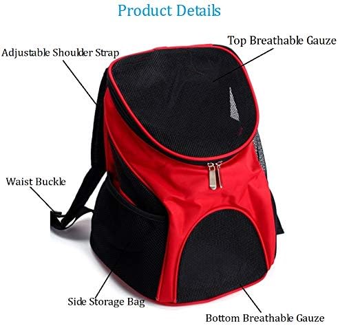 ESUPPORT Dog Carrier Backpack, Pets Bag Carrier Pet Outdoor Backpack Holds Dogs up to 3 kg, Dog Travel Bag with Mesh Window for Walking Hiking Bike Camping Outdoor and Motorcycle