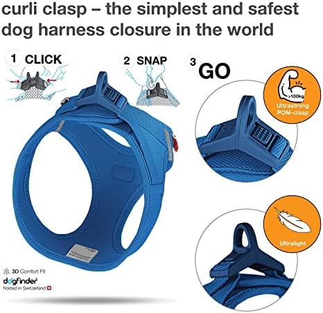 Vest Harness curli Clasp Air-Mesh Blue 3XS