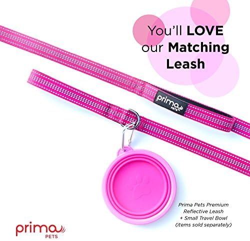 Prima Pet Collapsible Silicone Water Travel Bowl with Clip for Dog and Cat, Portable and Durable Pop-up Feeder for Convenient On-the-go Feeding - Size: Small (1.5 Cups) Pink - 2 Pack