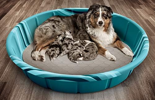 Pet Parents® Pawtect® Pads Washable Pee Pads for Dogs (2pack) of Premium Dog Pee Pads, Waterproof Puppy Pads & Reusable Dog Pads, Whelping Pads & Modern Pee Pads for Dogs (Tan/Grey, 48" Round)