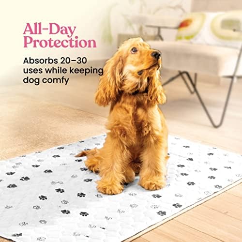 Super Absorbent Washable Pee Pads for Dogs - 2-Pack Superior Reusable Puppy Pads Pet Training Pads –100% Waterproof Dog Pee Pad Protects Against Urine Leakage Non-Slip Grip Prevents Slipping& Bunching