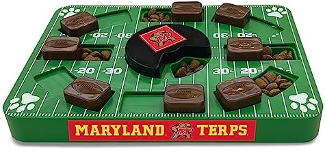 Pets First NCAA Maryland Terrapins Puzzle Toy, Puzzle Treat Dog Toy, Interactive Dog Treat Toy, Dog Puzzle Feeding Slow Toy