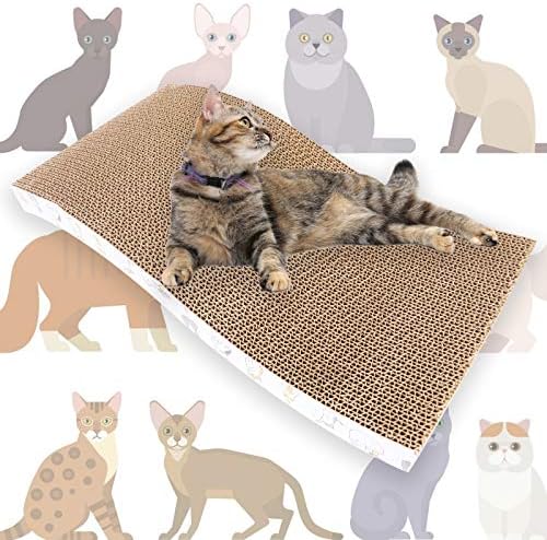 PatiencET 3 Pack Cat Scratcher Pad Recycle Corrugated Cat Scratching Pad