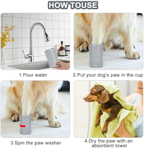 Dog Paw Cleaner, Grey