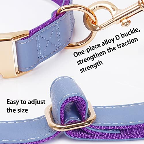 Microfiber Leather Nylon Personalized Dog Collars with Name