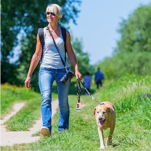 SVD.PET Dog Poop Bag Dispenser, Retractable Poop Bag Holder, Pink/Jade
