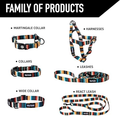 Wolfgang Heavy Duty, Adjustable Dog Collar with Quick Release Nylon Buckle for Walking & Training, LostArt Print, Small