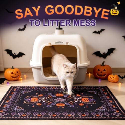 BEAUTYZOO Cat Litter Mat, 28" x 36" Large Litter Trapping Mat, Waterproof