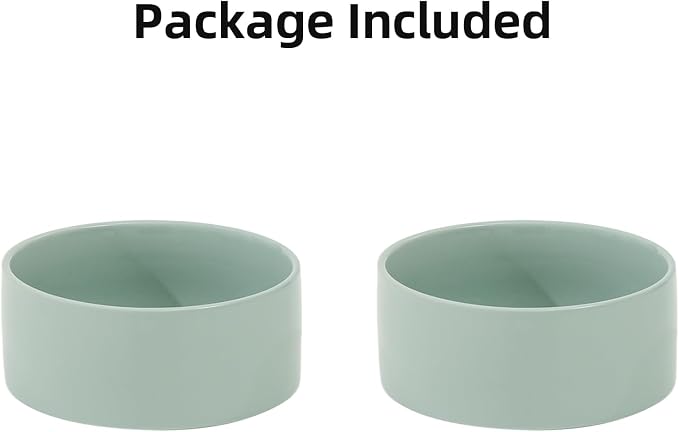 Havniva 6.1inch Ceramic Dog Bowls Double Dog Food Bowl for Small and Medium Breed Dog Food and Water Bowl Set Non-Slip Dog Dish Large Capacity Feeding Pet Water Bowl