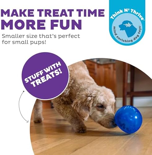 Outward Hound Lil' Snoop Interactive Treat Dispensing Dog Toy, Blue, 3.9"