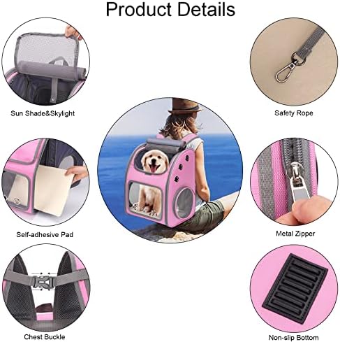 Expandable Cat Backpack Carrier, Portable Cat Backpack Up to 18 lbs