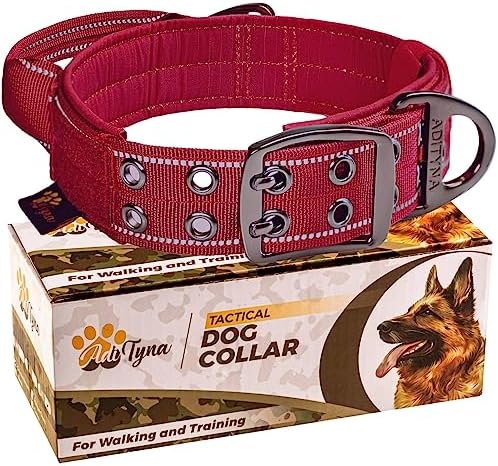 ADITYNA Heavy Duty Dog Collar for Medium Dogs with Traffic Handle