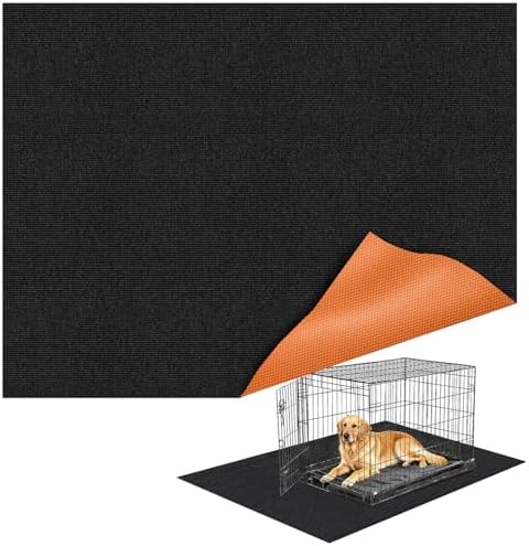 Mat for Under Dog Crate Washable Dog Crate Mat Pet Mats for Floor Waterproof Dog Mat Non-Slip Pads for Kennel Training Protect Floors (59" x 47" x 0.22")