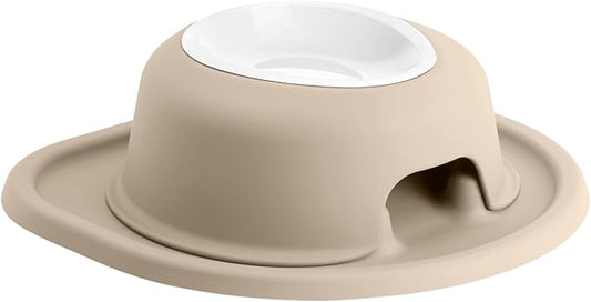 WeatherTech Single High Pet Feeding System w/Plastic Dog/Cat Bowls - 3" High Stand Tan (PSH0803TNTN)