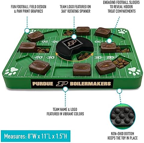 Pets First NCAA Purdue Boilermakers Interactive Dog Treat Puzzle Toy