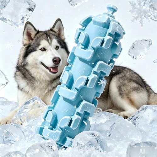 8 Hour Cooling Ice Lolly Dog Toys for Summer, Water & Milk Freezable Feeder