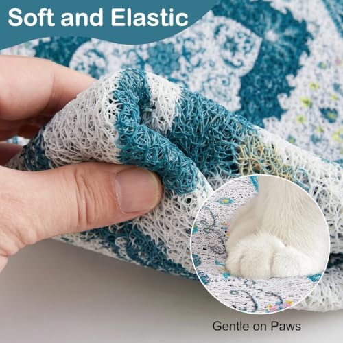 Glittme Cat Litter Mat, 24"x15" Non-Slip Washable Trapping Mat for Cats