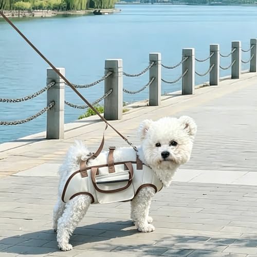 YAODHAOD Hands Free Dog Backpack Carrier for Small Dogs, Breathable Pet Carrier with Adjustable Straps,Portable Shoulder Carrier Sling Backpack for Hiking, Camping, Walking, Cycling (Brown, S)