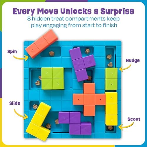 Brightkins Brain Teaser Treat Puzzle - Dog Puzzle Toys, Interactive Dog Toys, Gifts for Dogs