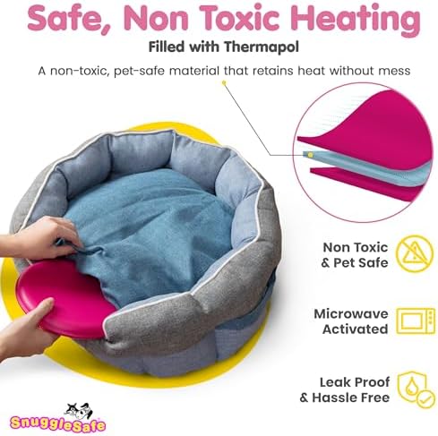 SnuggleSafe Microwave Pet Heating Disc, Heating Pad for Kittens & Cats