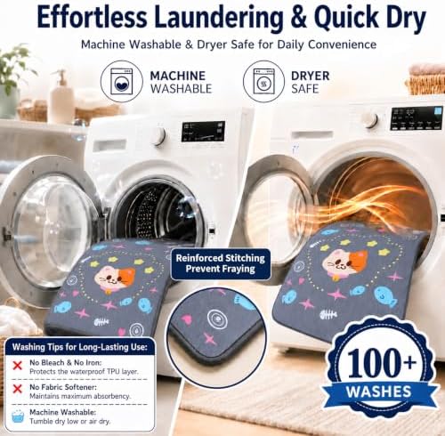 Washable Dog Pee Pads Reusable Puppy Training Pads 2 Pack 36"x48"