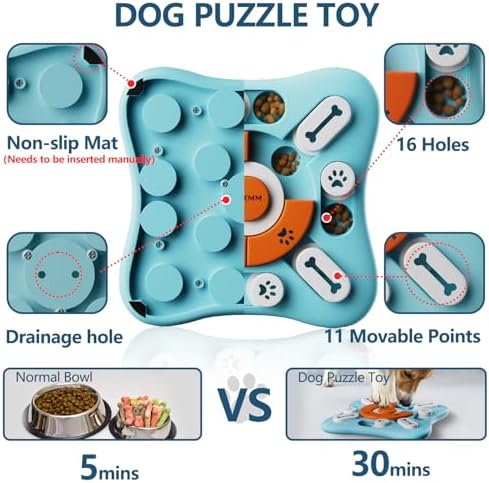 FOXMM Interactive Dog Treat Puzzle Toys for IQ Training&Mental Stimulating