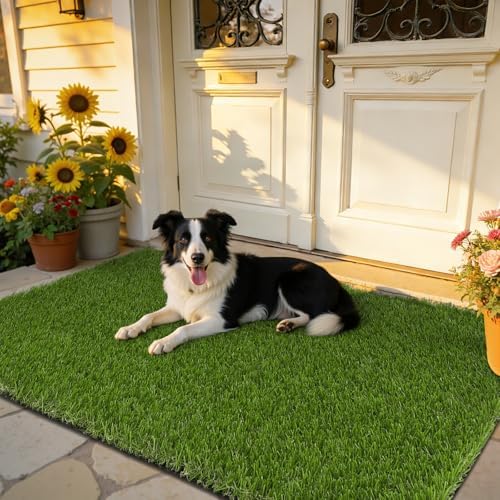 HEBE Artificial Grass Turf Rug 3'x5', Fake Grass Pee Pad for Potty Training