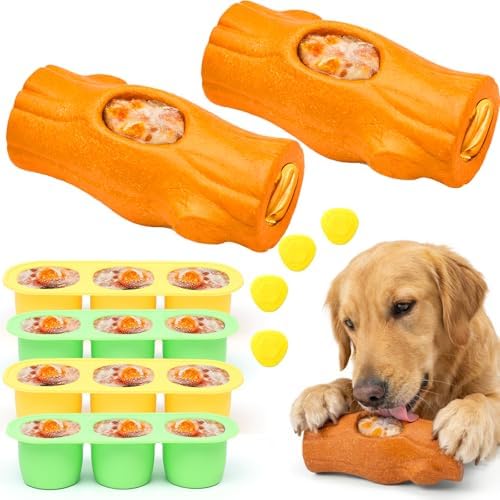 2 Pack Dog Toys for Aggressive Chewers Orange