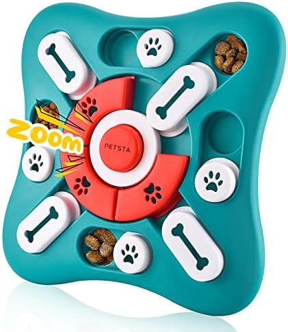 PETSTA Dog Puzzle Toys, Treat Dispensing Dog Enrichment Toys for IQ Training and Brain Stimulation, Interactive Mentally Stimulating Toys as Gifts for Puppies, Cats, Dogs