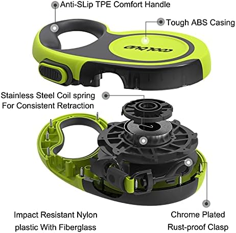360° Tangle-Free,Heavy Duty Retractable Dog Leash with Anti-Slip Handle
