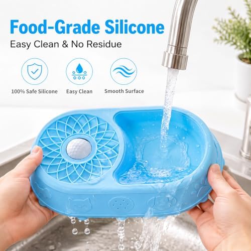 Slow Feeder Dog Bowls with Interactive Rolling Ball