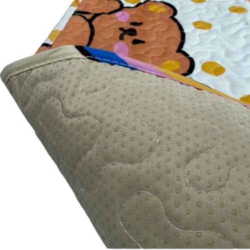 PJYuCien 36"x36" Reusable Playpen Training Pad for Puppies, Yellow