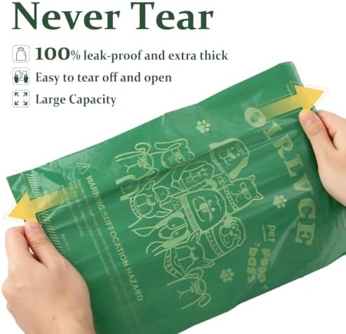 24 Rolls 360 Dog Poop Bags, Thick Dog Poo Bags for Walks (Green)