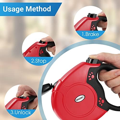 360°No Tangle 26 Ft Retractable Dog Leash for Dogs up to 99lbs