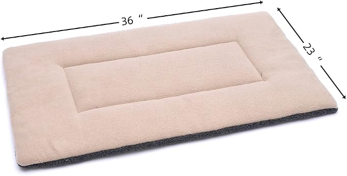 Large Dog Bed 36x23, Washable Flat Pet Bed, Reversible Dog Crate Pad | Double Sided Pet Bed, Dog Beds Large Sized Dog, Machine Washable Flat Dog Bed, Dog Mat