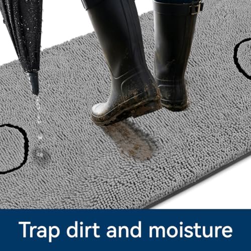 Bcoimo Super Absorbent Dog Door Mat, 60"*24" Anti Slip Mat for Muddy Paws