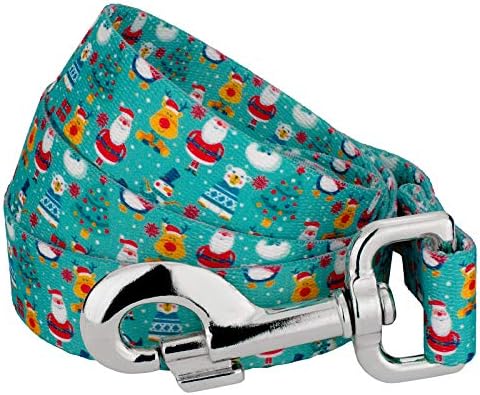 Country Brook Petz - Santa & Friends Everyday Dog Leash - Christmas Collection Featuring Festive Designs (6 Foot, 1/2 Inch Wide)
