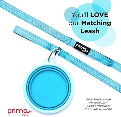Prima Pet Collapsible Silicone Water Travel Bowl with Clip for Dog and Cat, Portable and Durable Pop-up Feeder for Convenient On-The-go Feeding – Size: Large (5 Cups) Aqua – 2 Pack
