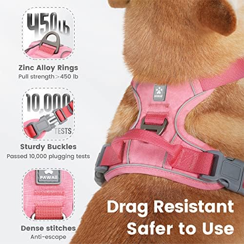 Pawaii No Pull Dog Harness with Pet ID Tag, Reflective Vest