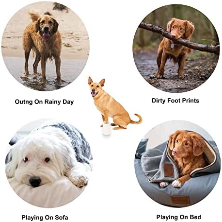 Dog Paw Cleaner for Pet Grooming, Washer Large Dogs with Silicone Scrubber Dogs, 2 In 1 Portable Cleaning Brush Feet a Soft Towel to Dry