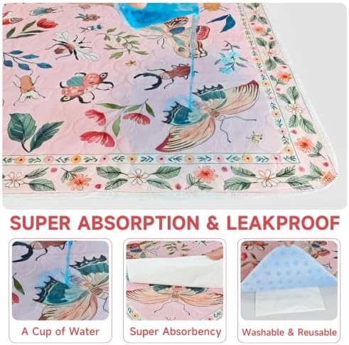 Washable Pee Pads for Dogs 2 Pack,Reusable Puppy Pads, 2026 Upgraded Puppy Pad 24"x36", Waterproof Puppy Pads, Super Absorbent Training Pads for Puppies (Pink Medallion, 24"x36"(Pack of 2))