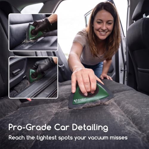 Analan Mini Pet Hair Remover for Car Detailing Dog Hair Tool Brush(Green)