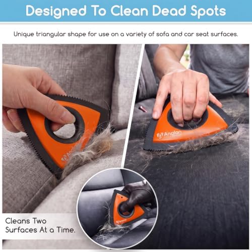 Analan Mini Pet Hair Remover for Car Detailing Dog Hair Tool Brush(Orange)