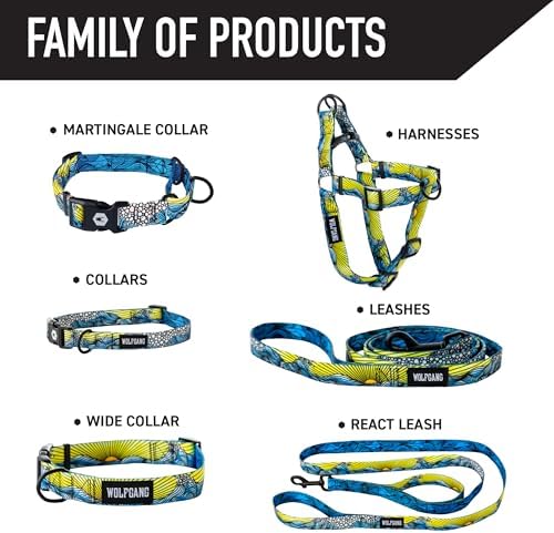 Wolfgang Heavy Duty, Adjustable Dog Collar with Quick Release Nylon Buckle for Walking & Training, DawnPatrol Print, Small