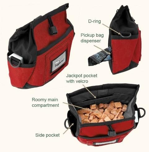 Doggone Good Rapid Rewards Deluxe Dog Training Bag with Belt (Black)